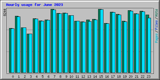 Hourly usage for June 2023