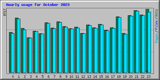 Hourly usage for October 2023